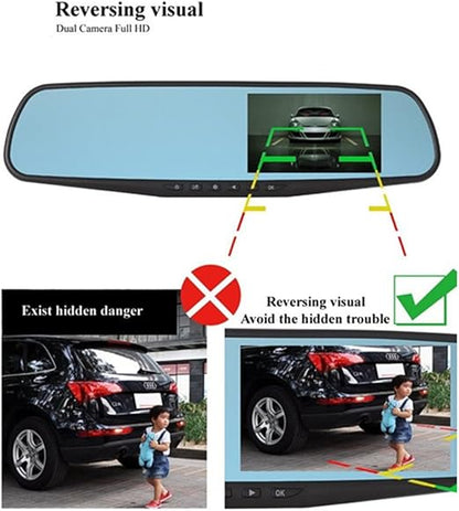 Vehicle Blackbox DVR with Full 1080 HD Front & Rear View Camera