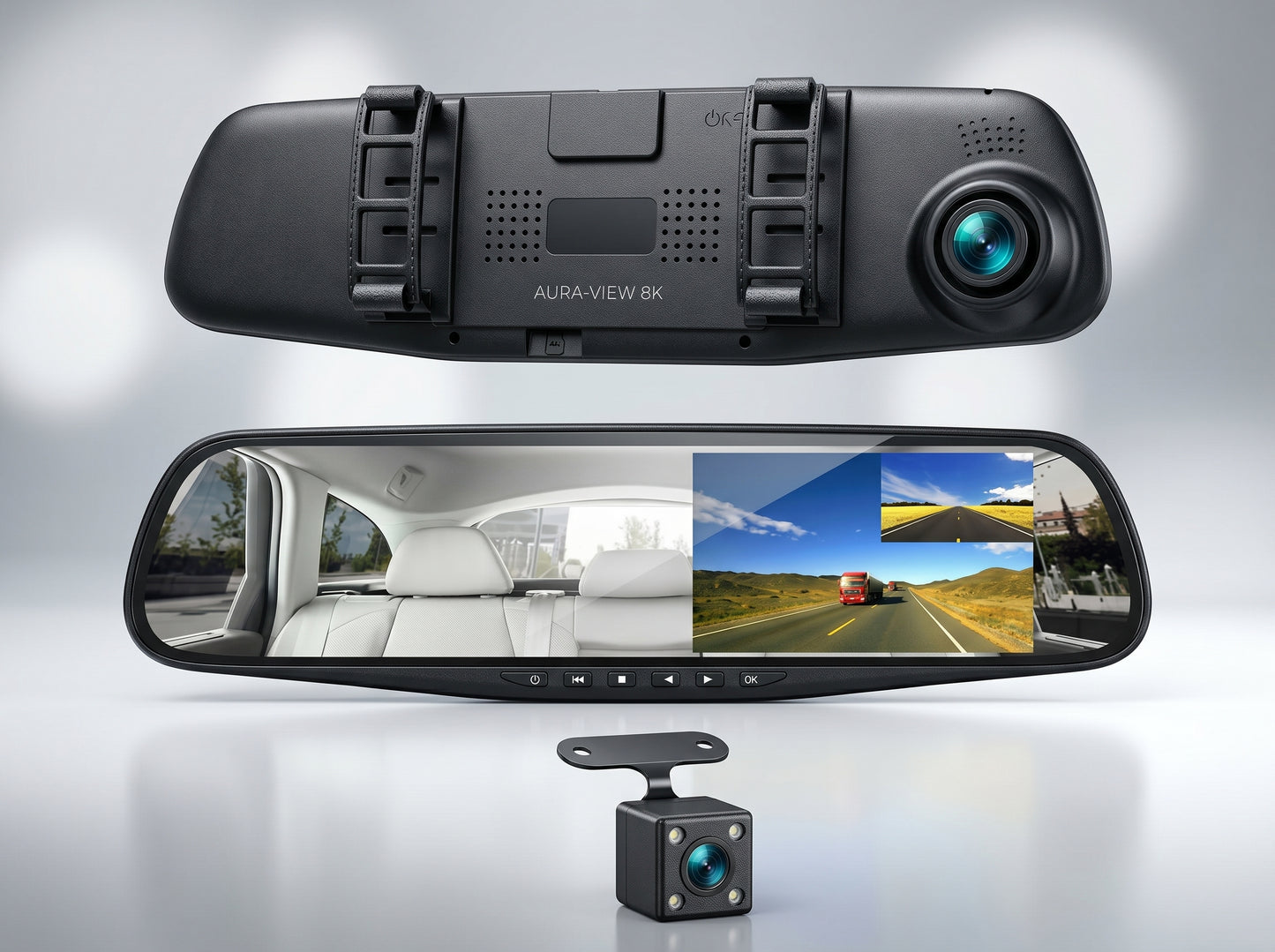 Vehicle Blackbox DVR with Full 1080 HD Front & Rear View Camera