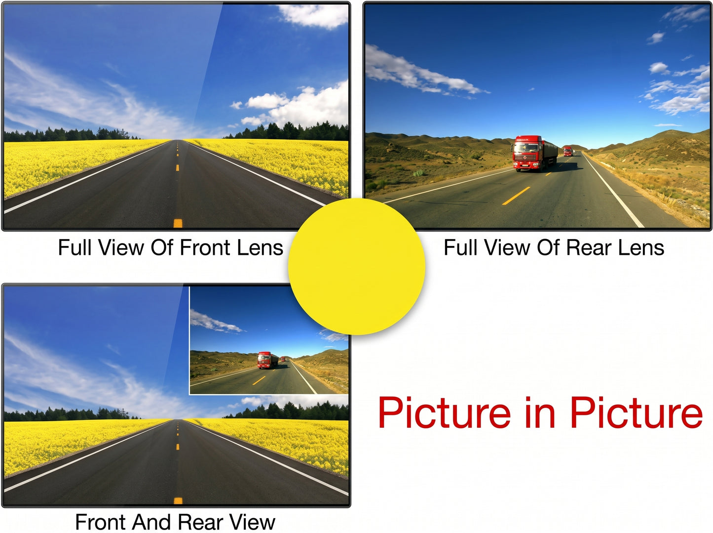 Vehicle Blackbox DVR with Full 1080 HD Front & Rear View Camera
