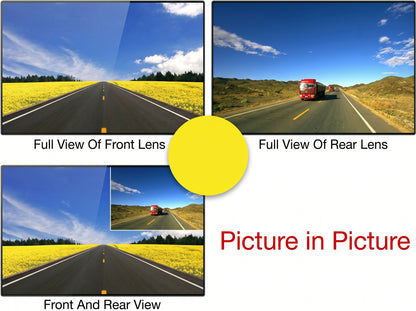Vehicle Blackbox DVR with Full 1080 HD Front & Rear View Camera