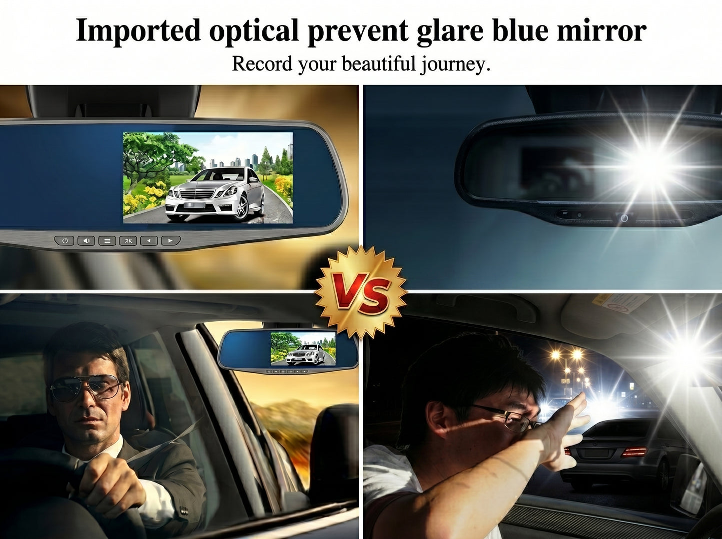 Vehicle Blackbox DVR with Full 1080 HD Front & Rear View Camera
